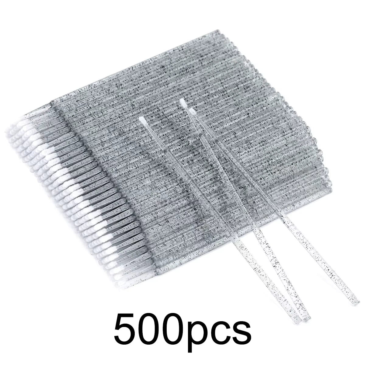 100/500Pcs Crystal Micro Applicator Brush for Eyelash Extension, Micro Cotton Swabs, Lips Mascara Wands Pink Microbrush